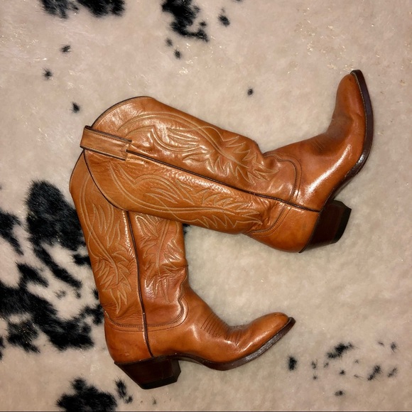 Justin Boots Style 7 4578 RN 7 4579 size 4 1/2C Youth Cowgirl Boots 4.5 - Picture 1 of 12